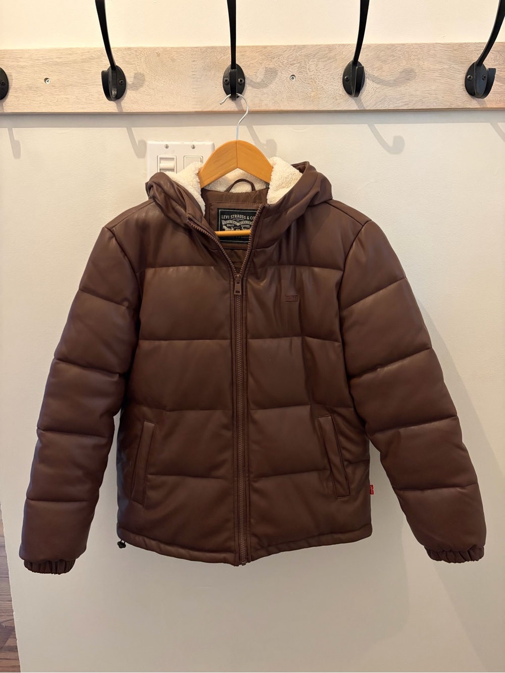 Levi's Brown Hooded Puffer Jacket for women